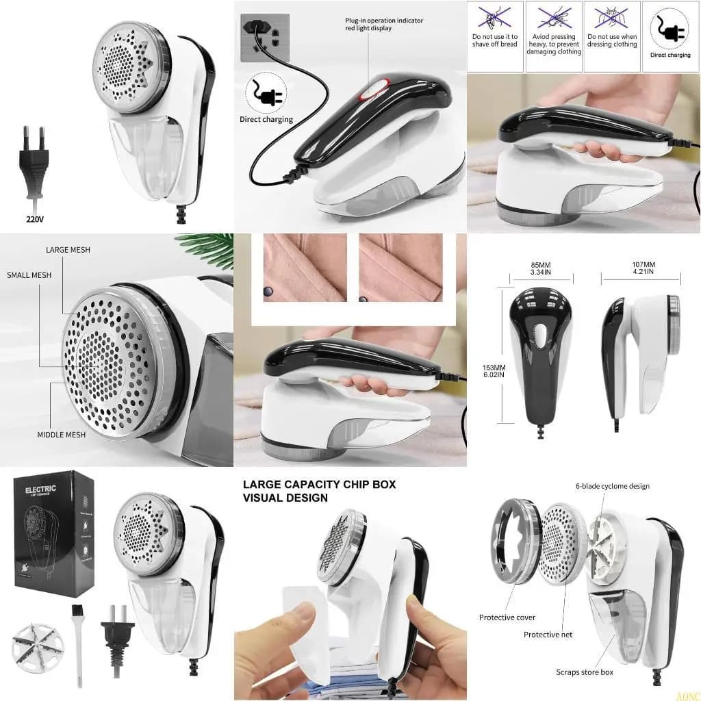 A0NC Rasoio per tessuti portatile Levapelucchi Defuzzer per maglioni Pelucchi Fuzz Pilling Trimmer per vestiti e mobili