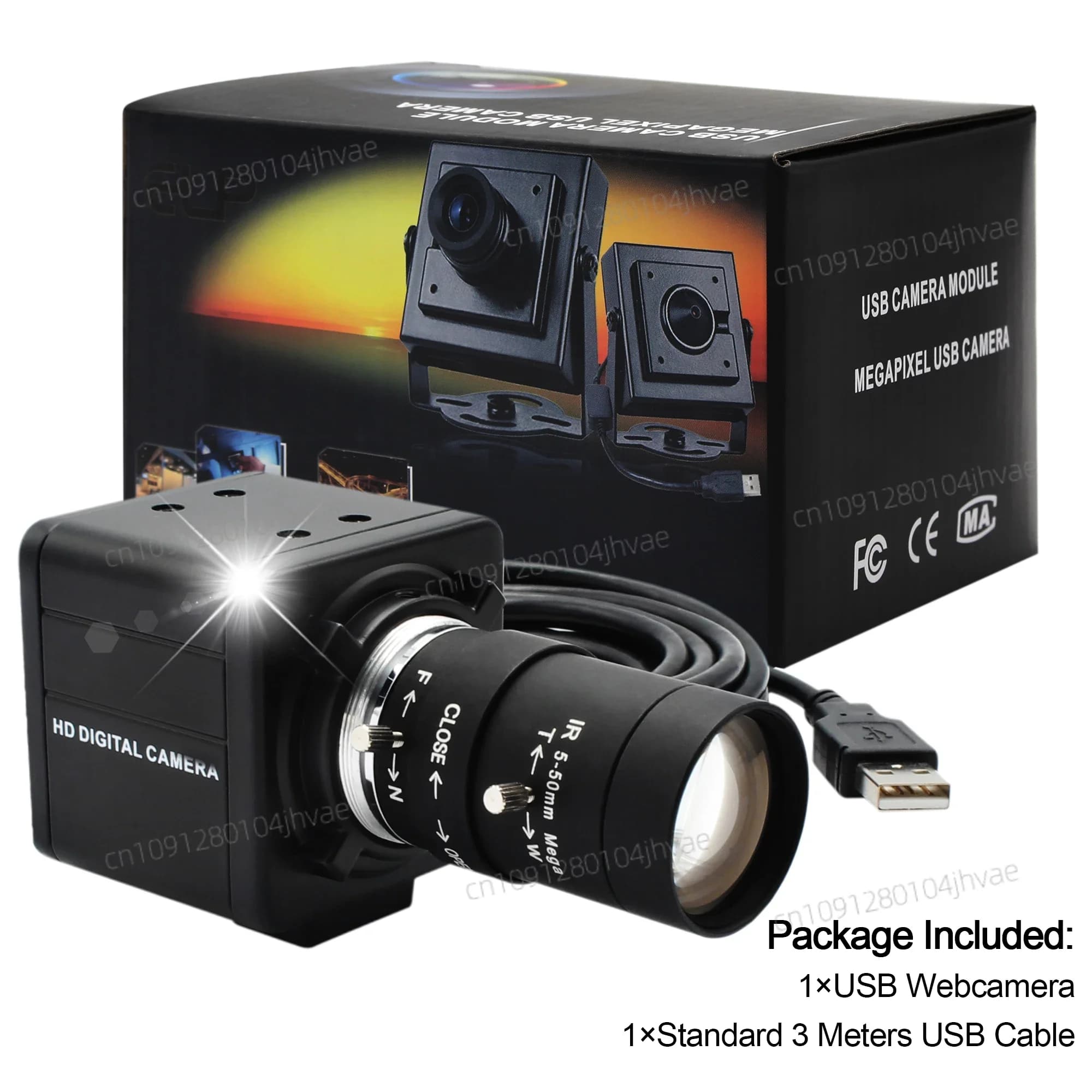 NEW 8 MP USB ELP optical zoom camera 10X USB 2.0 camera with 5-50 mm varifocus IMX179 sensor Webcam Plug & Play