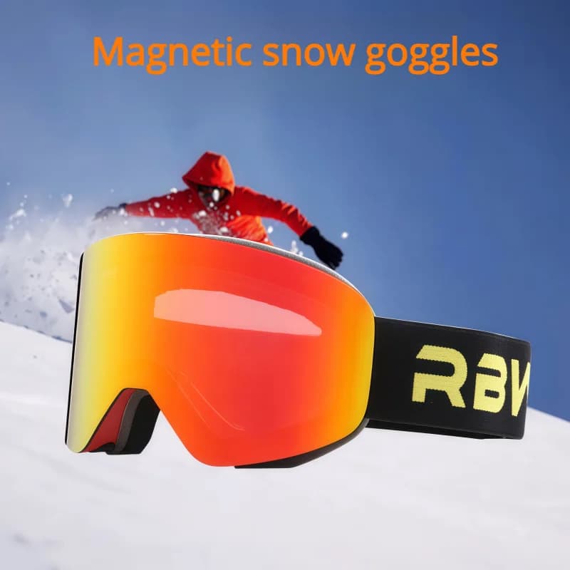 Occhiali da sci Lenti magnetiche a doppio strato Magnete Sci Anti-appannamento Snowboard Uomo Occhiali da sci Occhiali Oculos Snowboard gafas de esqui