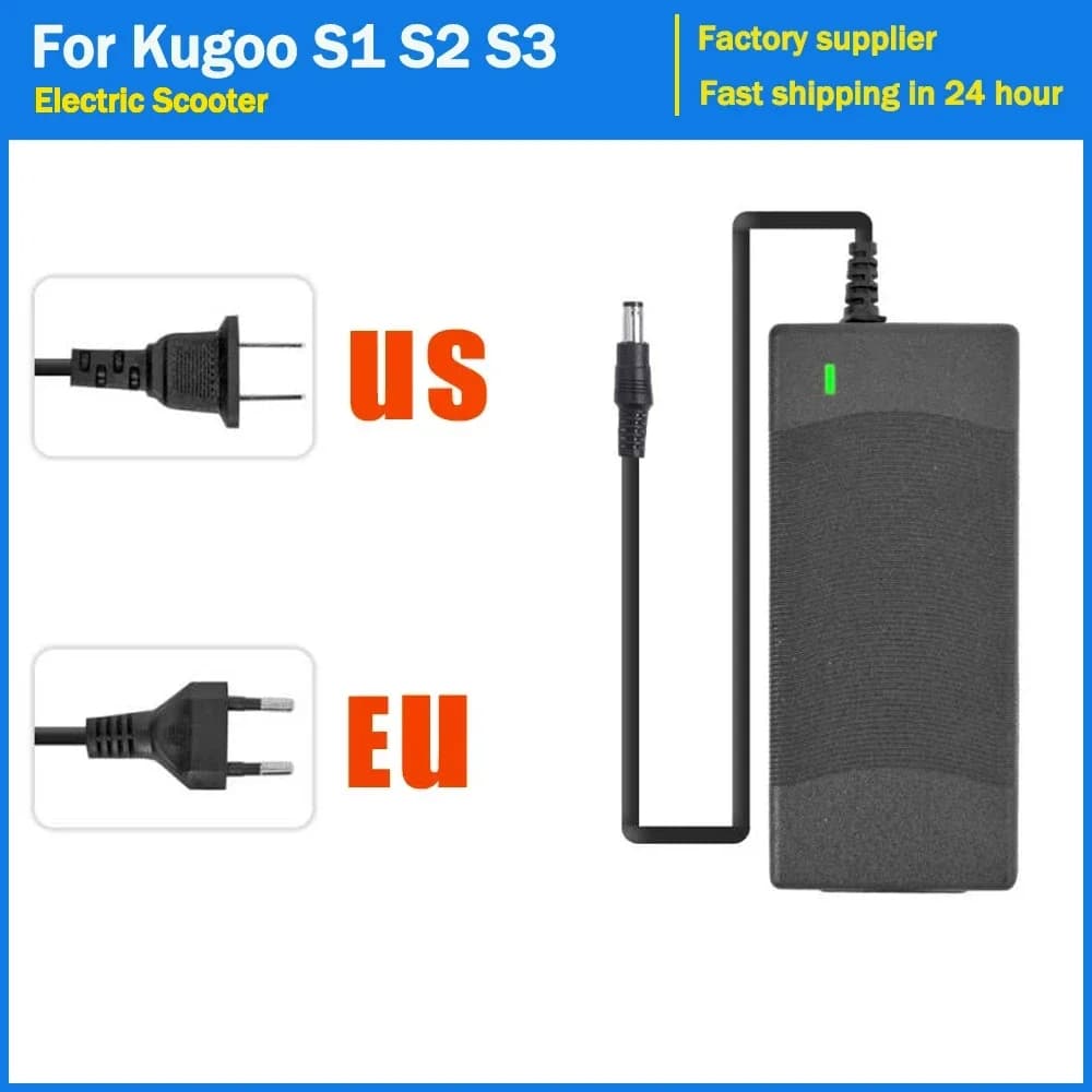 Accessori per skateboard caricabatteria 42V 2Ah per adattatori per batteria di alimentazione scooter elettrico KUGOO S1 S2 S3