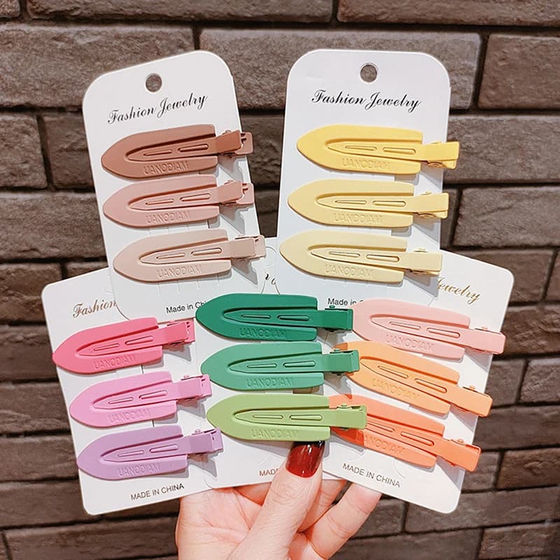 3 pz No Bend Clip per capelli senza cuciture Clip laterale frangia Fix frangia Barrette trucco lavaggio accessori per il viso donne ragazze Styling forcine