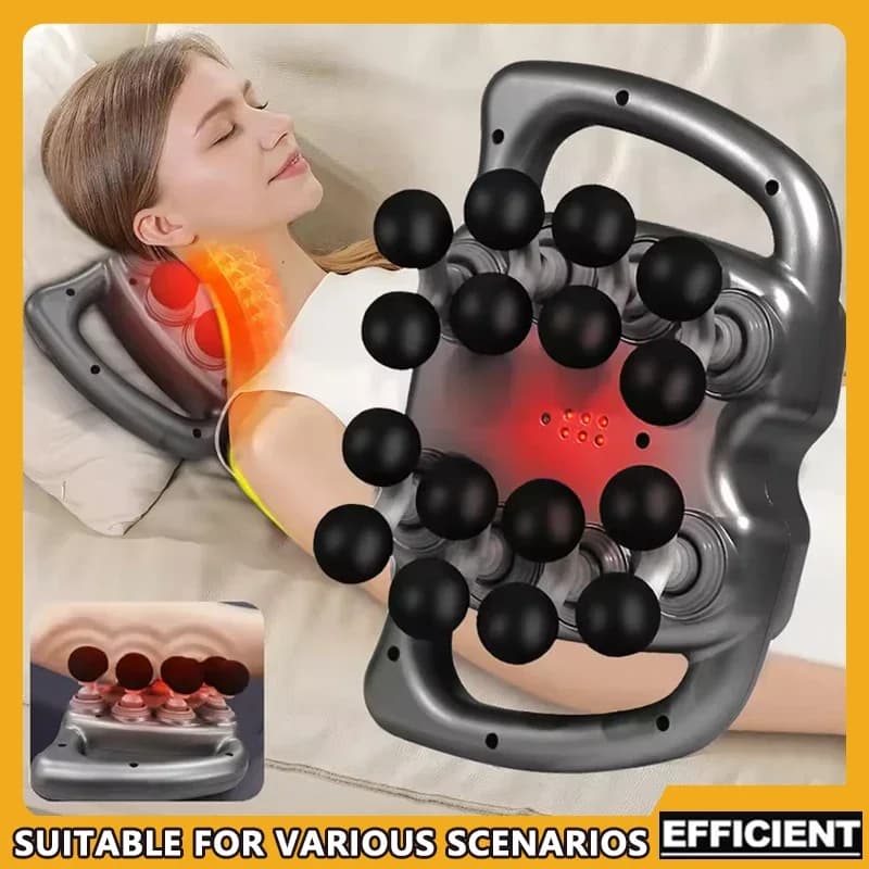 Professional Muscle Massage Gun 16 Heads High Frequency Vibration Band Gun For Body Leg Back Waist - Deep Fabric Massage