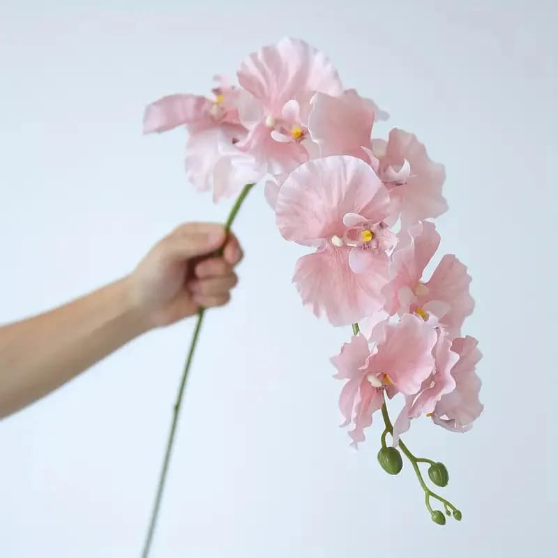 Copper Long Butterfly Orchids Artificial Flowers Wall Tent for Home Wedding Decoration Christmas Ghirlanda DIY Valentine's Gift