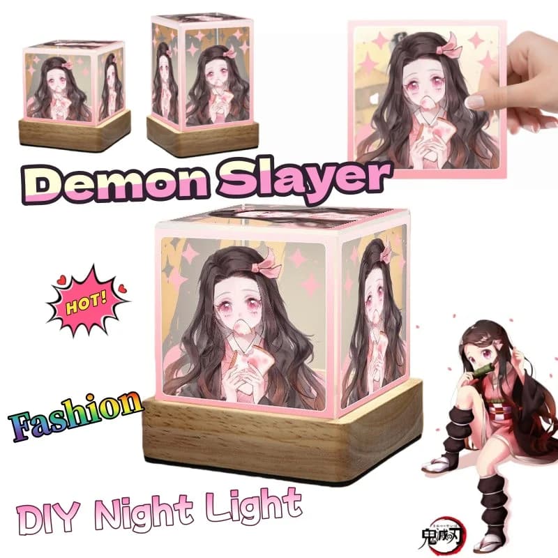 Luce Notturna Demon Slayer Carina e Alla Moda Decorazione Anime Personalizzata Creativa Fai-da-Te Regalo per Amici