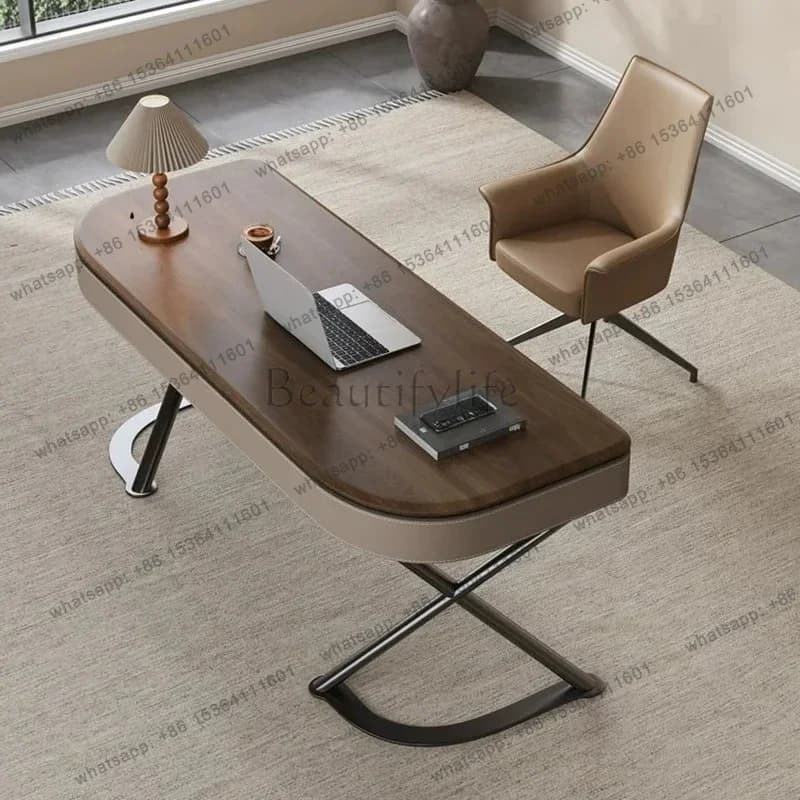 Scrivania in Legno LXStylish con Cassetto Portaoggetti, Gambe in Metallo Resistenti, Tavolo da Scrittura Moderno per Ufficio o Studio