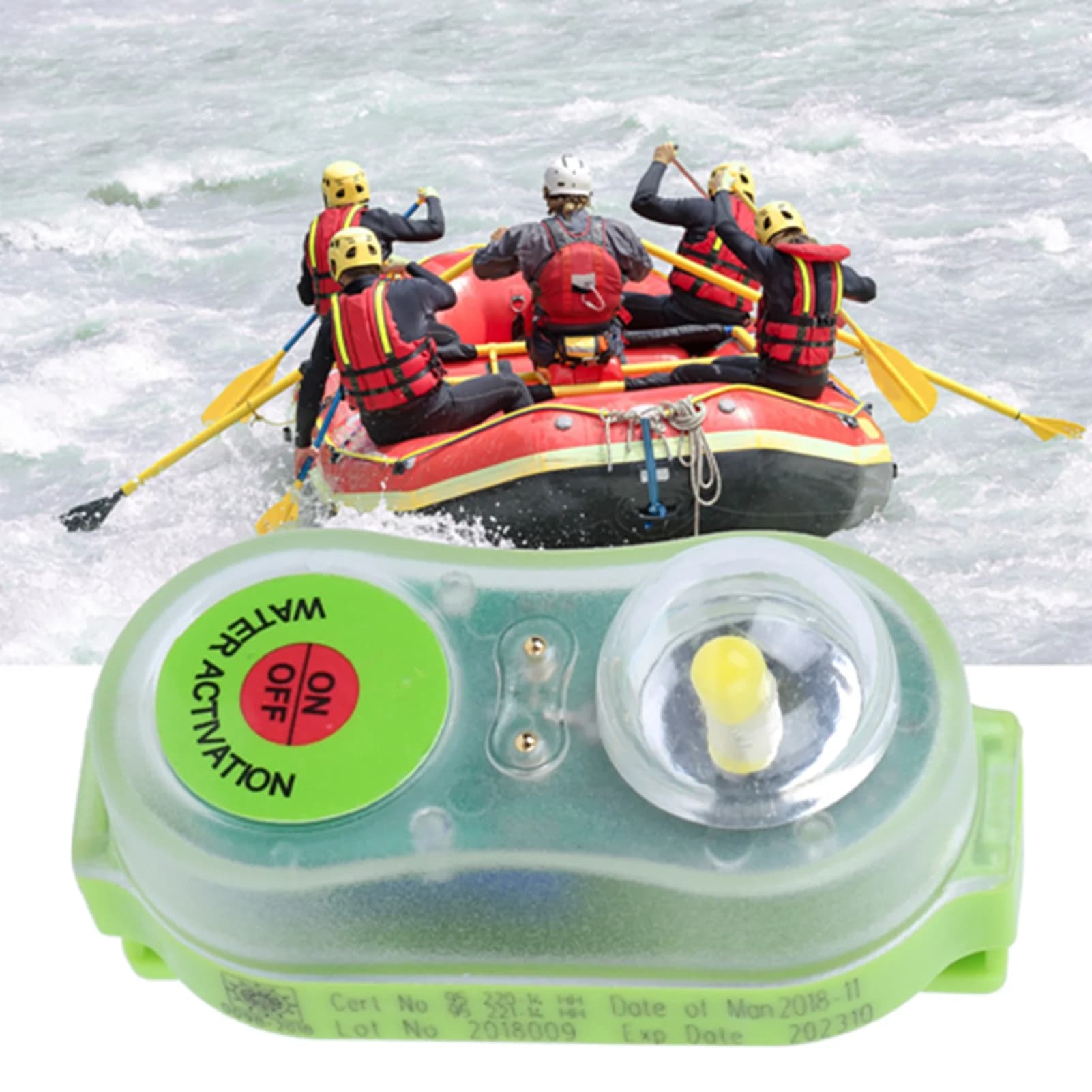 Giubbotto di salvataggio a LED leggero giubbotto di salvataggio impermeabile lampada a basso consumo energetico luce di salvataggio per sport acquatici kayak alla deriva