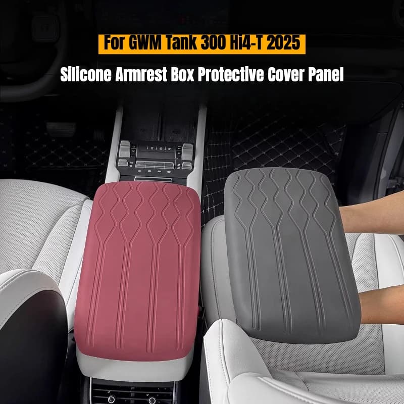 Per GWM Tank 300 Hi4-T 2025: Copertura Protettiva in Silicone per Bracciolo Auto, Cuscinetto per Vano Portaoggetti Centrale, Modifica Interni