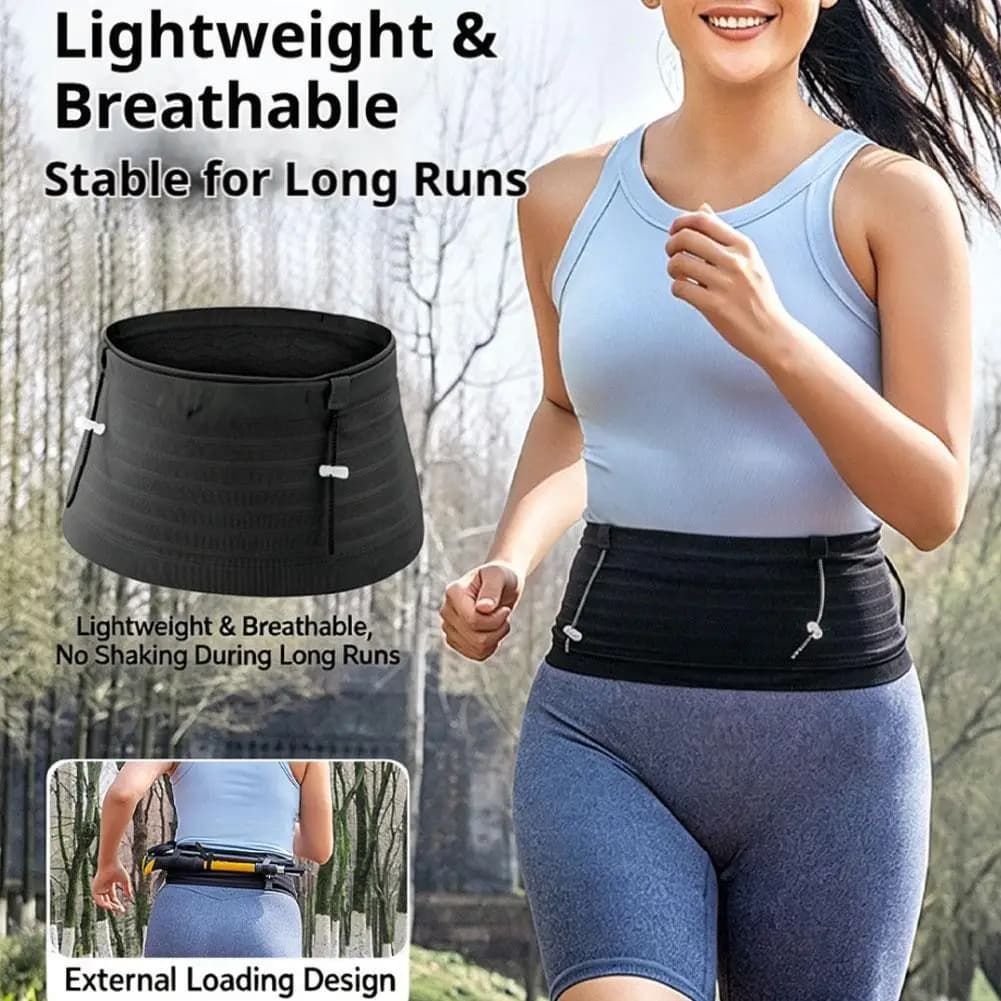 Marsupio Invisibile da Corsa per Uomo e Donna, Borsa Elastica Sportiva per Palestra, Fitness, Maratona, Porta Telefono, Marsupio da Allenamento