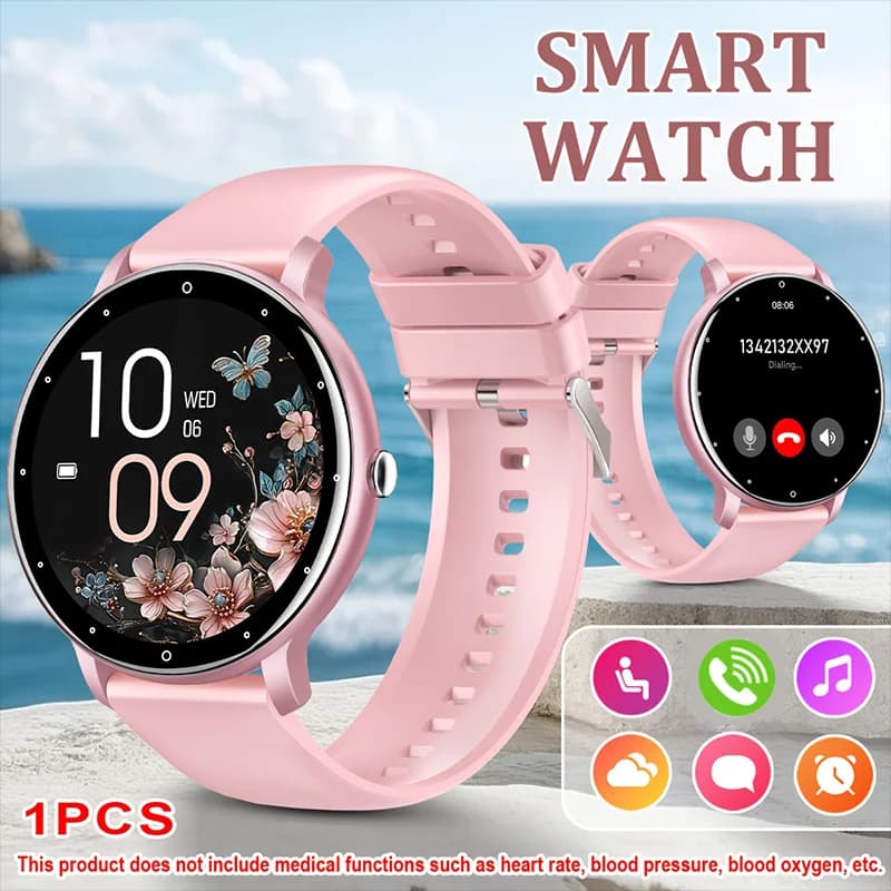 1.65-inch Full Screen Touch Sports Smartwatch with Wireless Call/message Reminder/multiple Sports Modes,music Playback,Compatible with Android&Iphone, Valentine'S Day/Christmas/New Year/Birthday Watch Gift, Suitable for Family, Friends