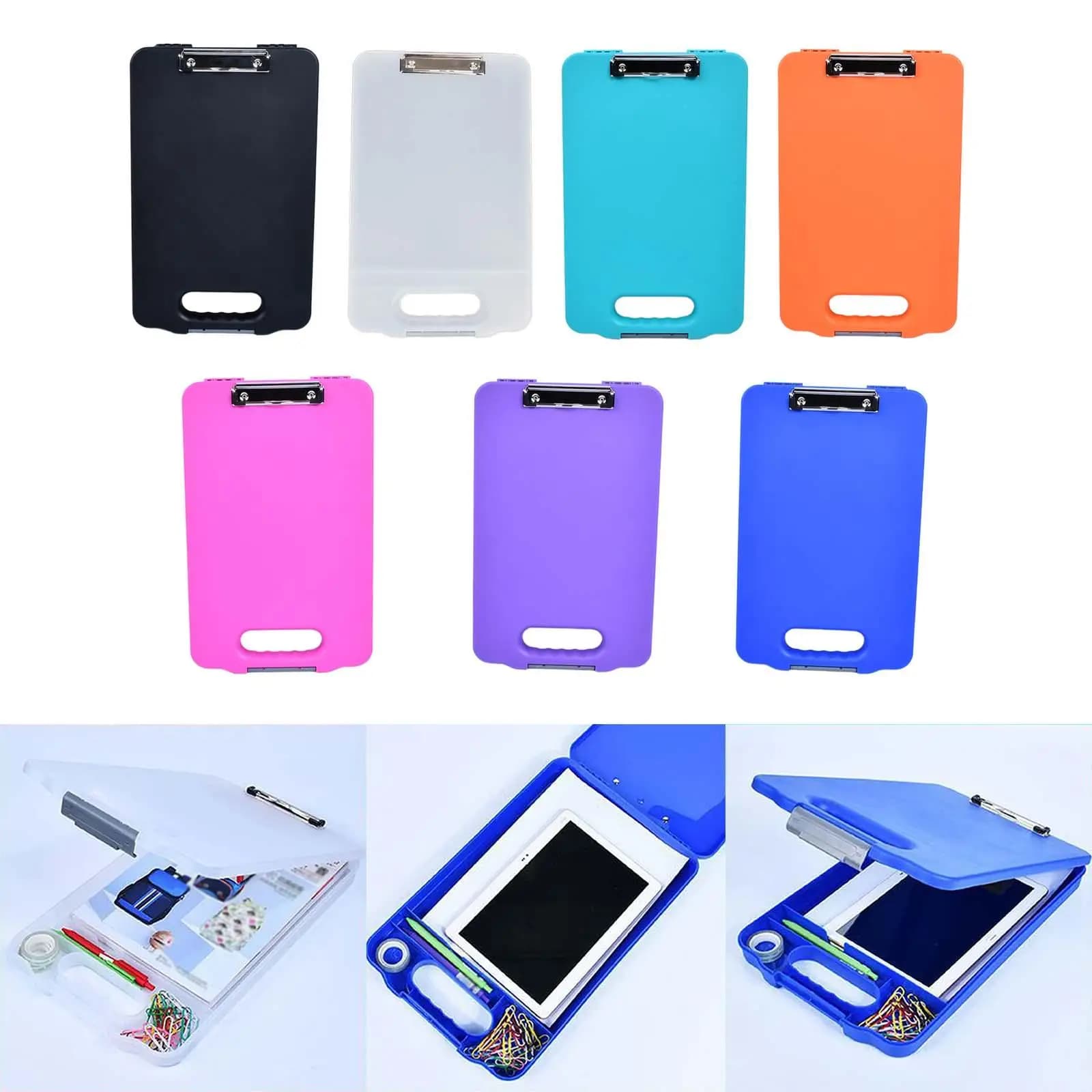 Clipboard with Storage Document Case Writing Board File Folder Storage Clipboard for Business Classroom Single Office Work