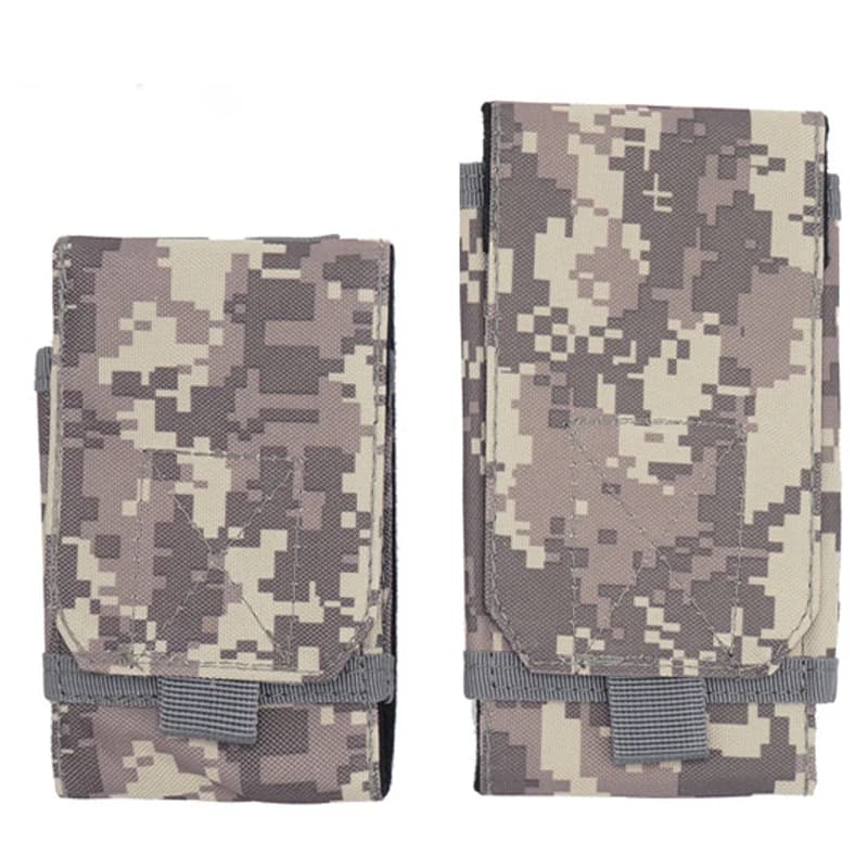 Borsa Mimetica da Esterno, Porta Telefono Tattico Militare, Custodia da Cintura Sportiva, Impermeabile in Nylon, Borse Camo EDC per Caccia e Sport, da Zaino