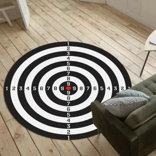 Round carpets with pattern for darts Non-slip carpets Bedroom Mats Living Room Bathroom Decorations Children's Play Mats Yoga Mat