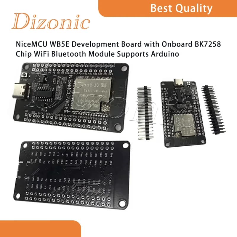 La scheda di sviluppo Dizonic The NiceMCU WB5E presenta un chip BK7258 integrato, moduli WiFi e Bluetooth, e supporta Arduino.
