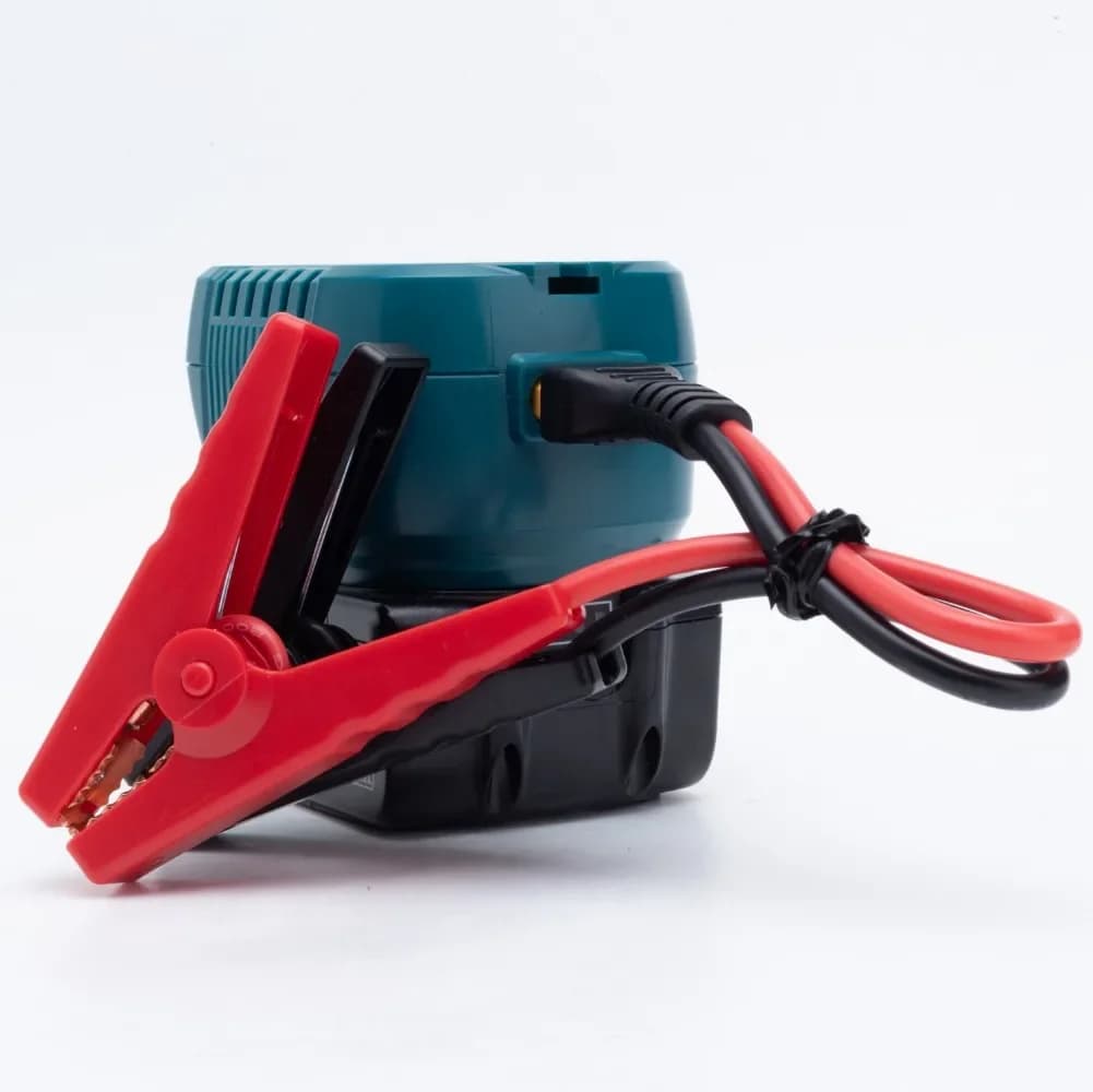 Adattatore per cavi di avviamento portatile per batteria agli ioni di litio Makita 18V LXT con clip di ponticello per avviamento di emergenza dell'auto (senza batteria)