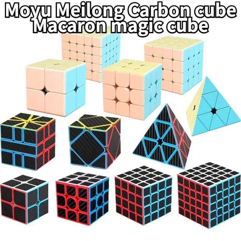 [Picube] MoYu MeiLong Carbon 2x2x2 3x3x3 4x4x4 Magic Cube Skewb Megaminx Macaron Speed Amaretto 2x2 3x3 4x4 Square-1 Magic Cube