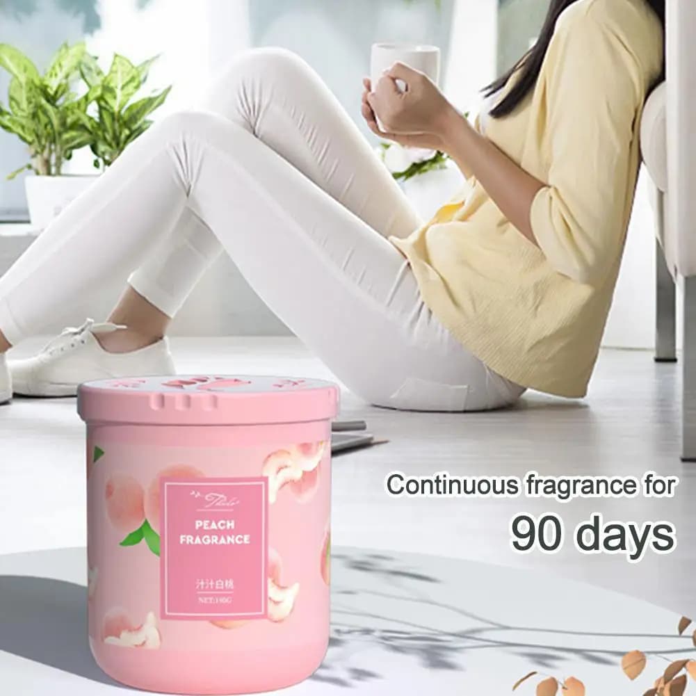 Deodorant for interior cars Decorative accessories Solid white peach flavor Aromatherapy for car in box Multifunctional fiber Deodorant