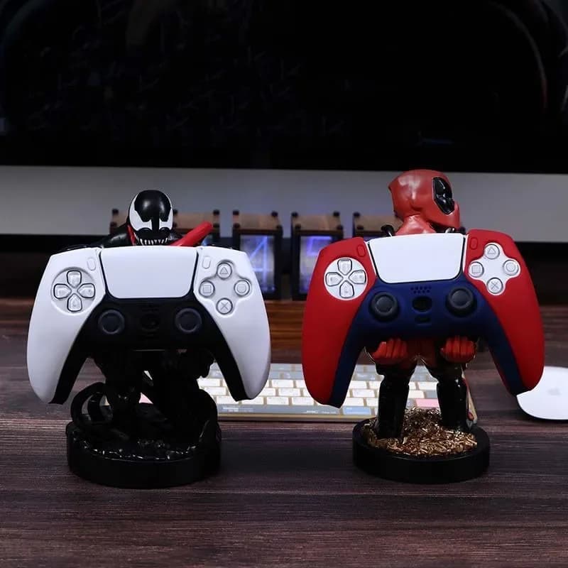 Supporto per Controller Marvel Supereroi - Design Spider-Man Venom Iron Man per PS5 Xbox One, Base Espositiva, Accessorio Gaming