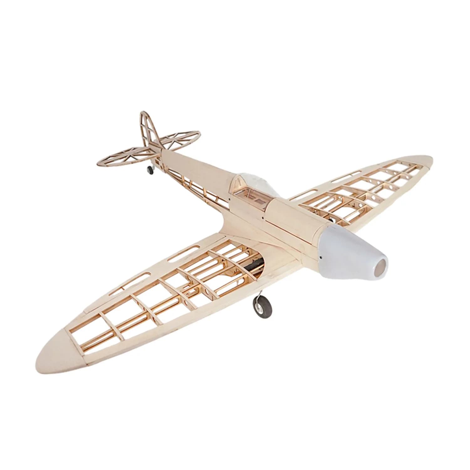 Aerei RC Kit di aeroplani in legno di balsa tagliato al laser Telaio Spitfire Apertura alare 1020mm Kit di costruzione fai da te modello