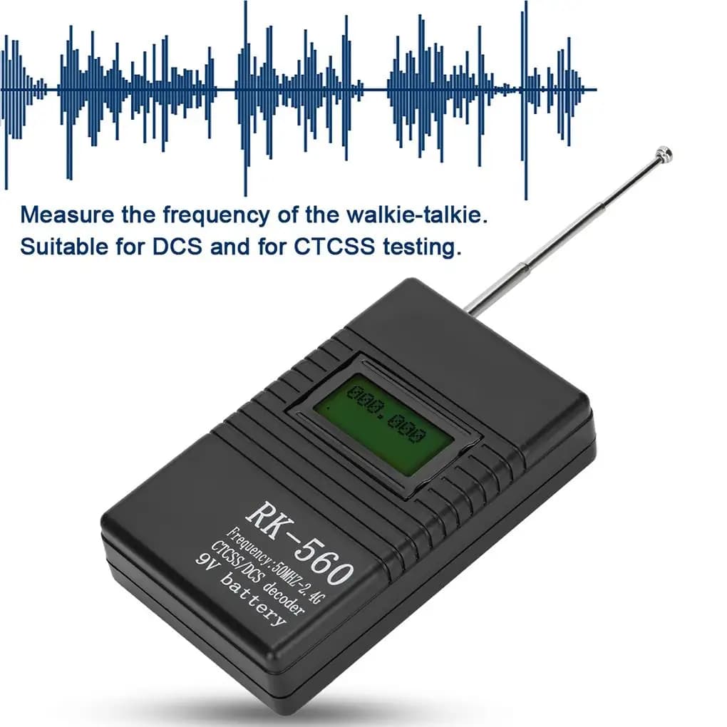 50 MHz-2.4 Ghz Misuratore di frequenza Contatore Ricetrasmettitori radio Accessorio di test accurato professionale Walkie-talkie manuale con schermo