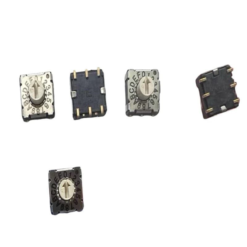 1 PZ/LOTTI USA C&K RTF16R3JR 0-F/16 Position Rotary Dial 6-Pin Patch Switch Code with 3mm Handle