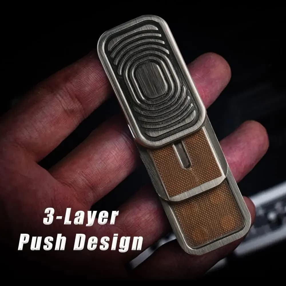 Decompression toys: metal fidget spinner, EDC push card, three-layer sound wave magnetic decompression toy, EDC popping coin