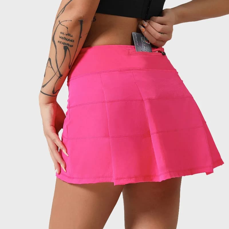Gonna tennis a pieghe Donna Pantaloncini sportivi ad asciugatura rapida Gonna Palestra Yoga Golf Gonna con pantaloncini incorporati Anti-See Through per donna