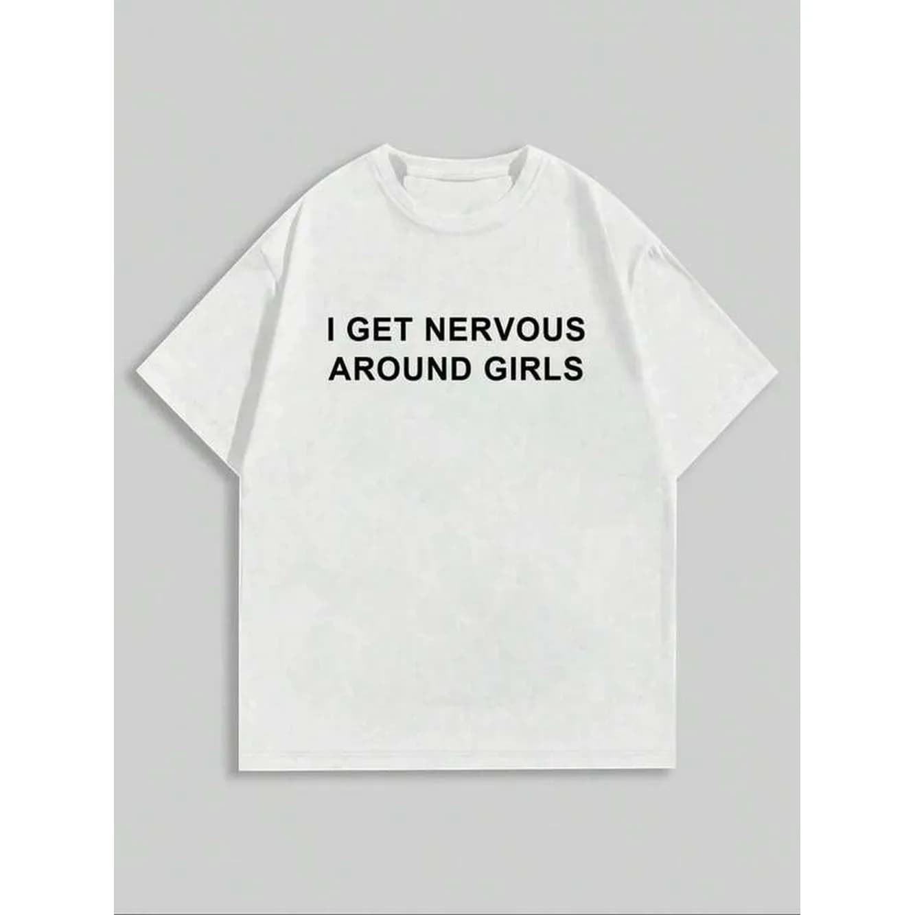 Men's Slogan Print Round Neck Tee, Regular Fit Short Sleeve Crew Neck T-Shirt-100% Pure Cotton