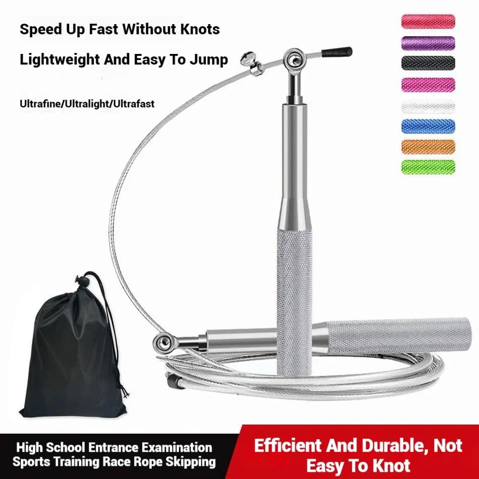 WOSWEIR-Unisex Professional Wire Jump Rope High School Entrance Exam Racing Adult Fitness Tool for Weight Loss And Fat Burning