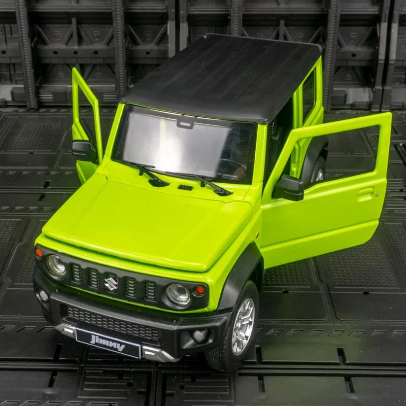 CCA 1:18 simulazione Suzuki Jimny porte modello di veicolo fuoristrada in lega e cofano motore, bagagliaio può essere aperto con suono e illuminazione