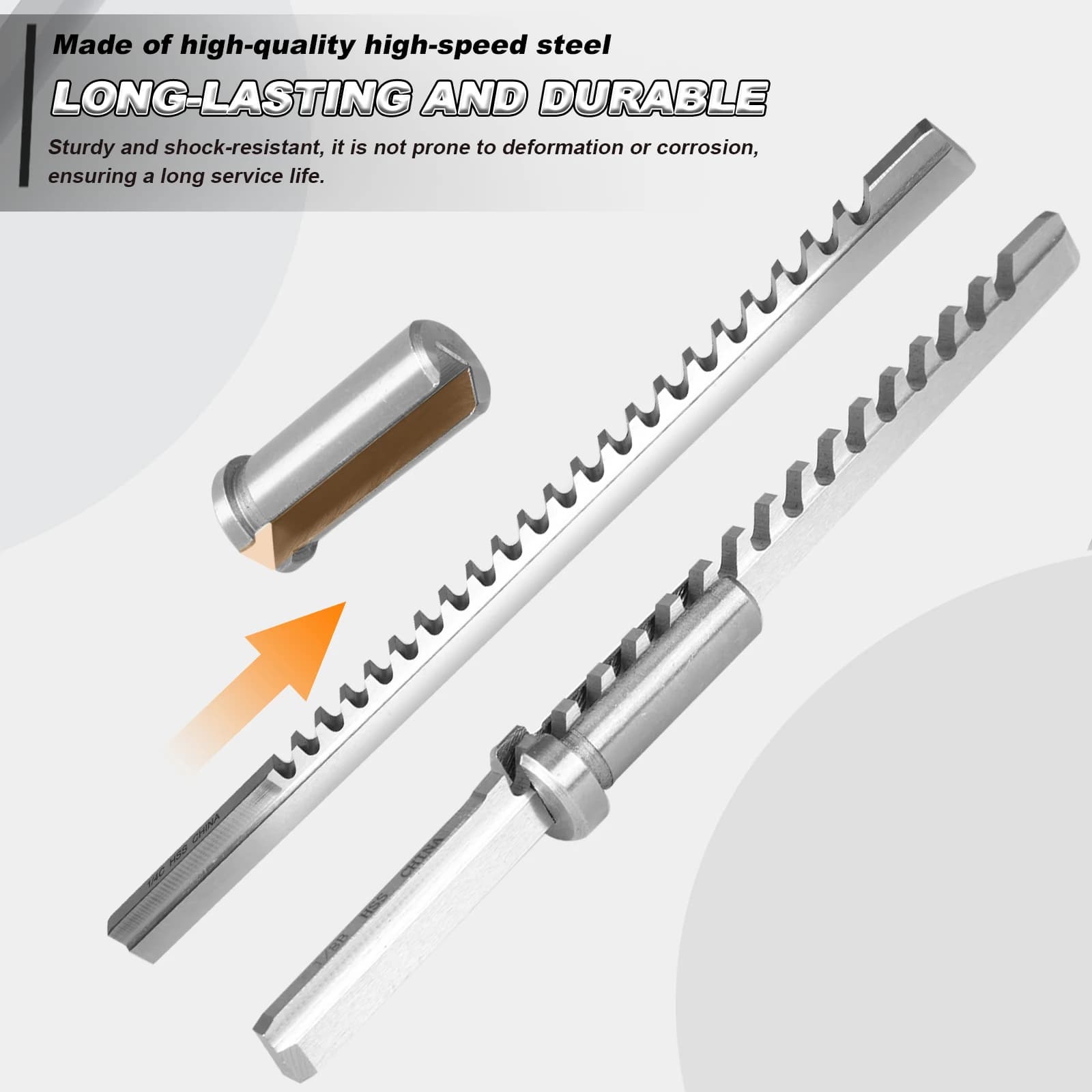 Kits for grooves with 5 brows, 18 inserts and 7 spacers, 30 pieces for metal processing and production