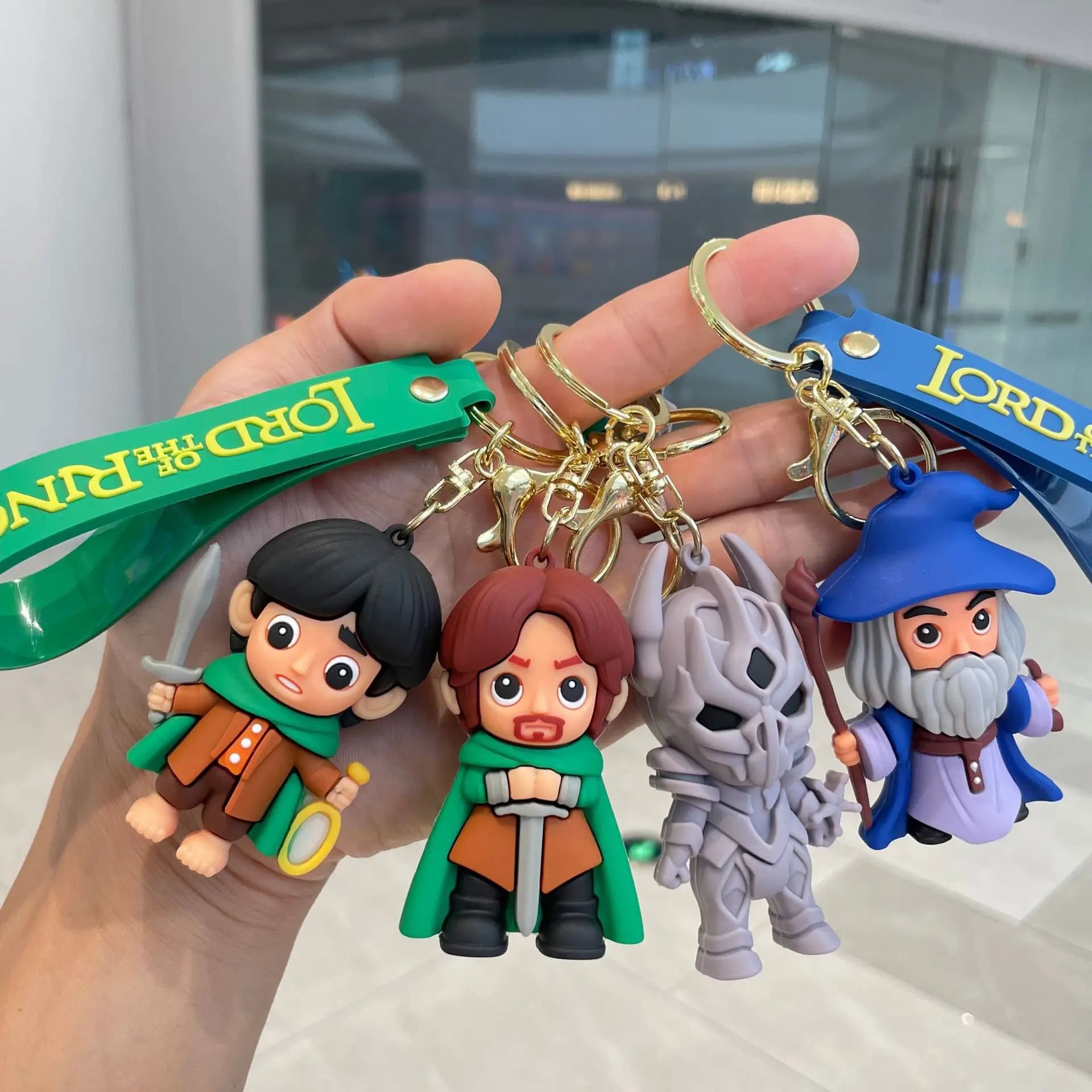 Film Lord Rings portachiavi Anime Doll Figure Car portachiavi PVC Doll Pendent Bag accessori per gioielli giocattolo Kid Xmas Decora Gift