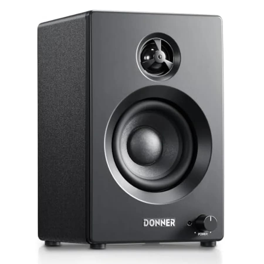 Amplificatore per Batteria Elettrica 20W Wireless Bluetooth con 3 e 0.75 Driver Doppi, Mini Monitor Speaker Montabile su Rack DDA-20SE 80W Pe
