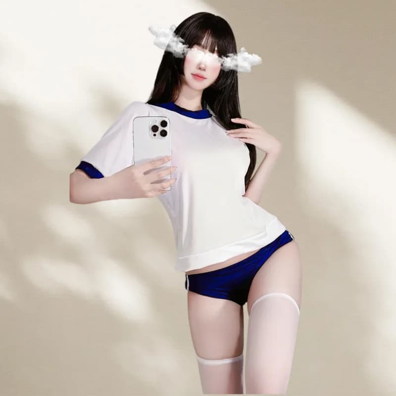 Nuovo Elegante e Seducente Completo da Ginnastica a Due Pezzi per Donne, Costume da Bagno Sexy, Stile Puro Desiderio, Completo Sportivo, Lingerie Erotica