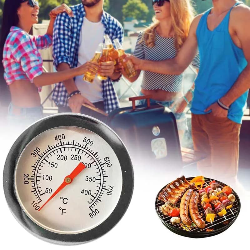 1pc Termometri per barbecue Termometro da forno Termometro per griglia a carbone Termometro per fumatori di legno Fahrenheit / ℃ Misura