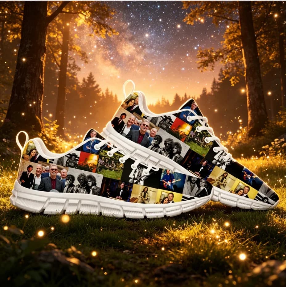 Eric Clapton Guitar Pattern Low Top Sneakers Custom Printed Design Lightweight All Match Unisex Shoes