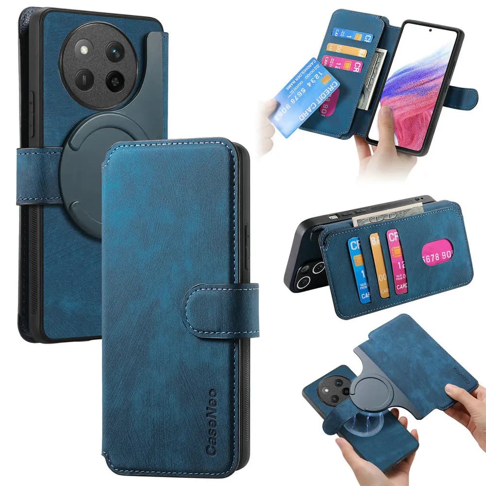 Custodia di Lusso Staccabile 2-in-1 in Pelle con Portafoglio per Honor Magic 7 Pro 5G, Honor Magic 7 Lite, Magic7 Pro, Magic 6 Lite, con Protezione RFID