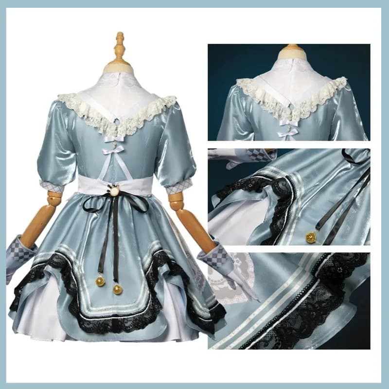 5;e,8\v,5/XQGame Infinity Nikki Cosplay Costume Tea Party Blue Kawaii Princess Dress Lolita Skirt Woman Cute Carnival f,5'h\8/m'