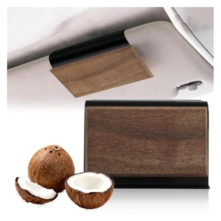 Wood Car Air Freshener with Magnetic Design, Clip-on Car Fresheners for Cars Sun Visor Used to Release Scent, Essential Air Fre
