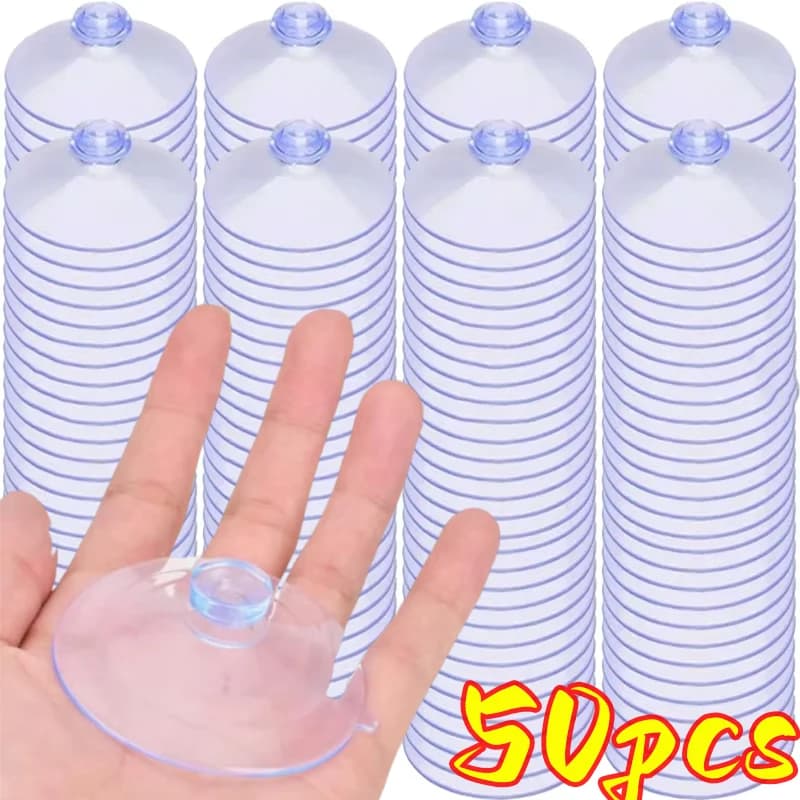 50/5PCS Trasparente Ventose Ganci Plasitc Auto Adesivo Testa di Fungo Ventosa Gancio Cucina di Casa Bagno Organizzatore di Fornitura