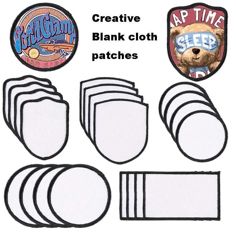 15PCS DIY Creative Blanks Stickers,Clothing Thermoadhesive Patch,Sublimation Blank Products Designer Patches For Clothes Iron On