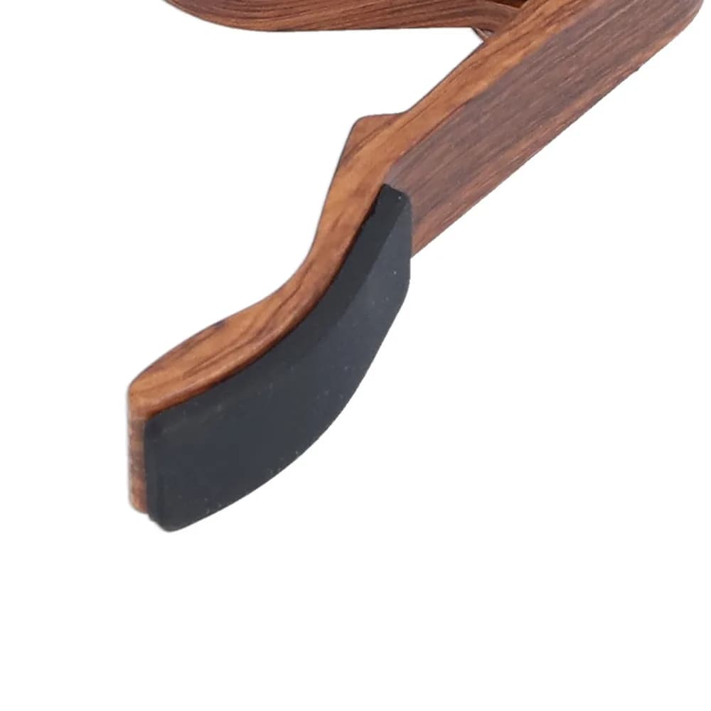 Wood Acoustic Guitar Transpose Capo 8*8cm Brown Ukulele Universal Capo Clip Guitar Capo with Picks Combo