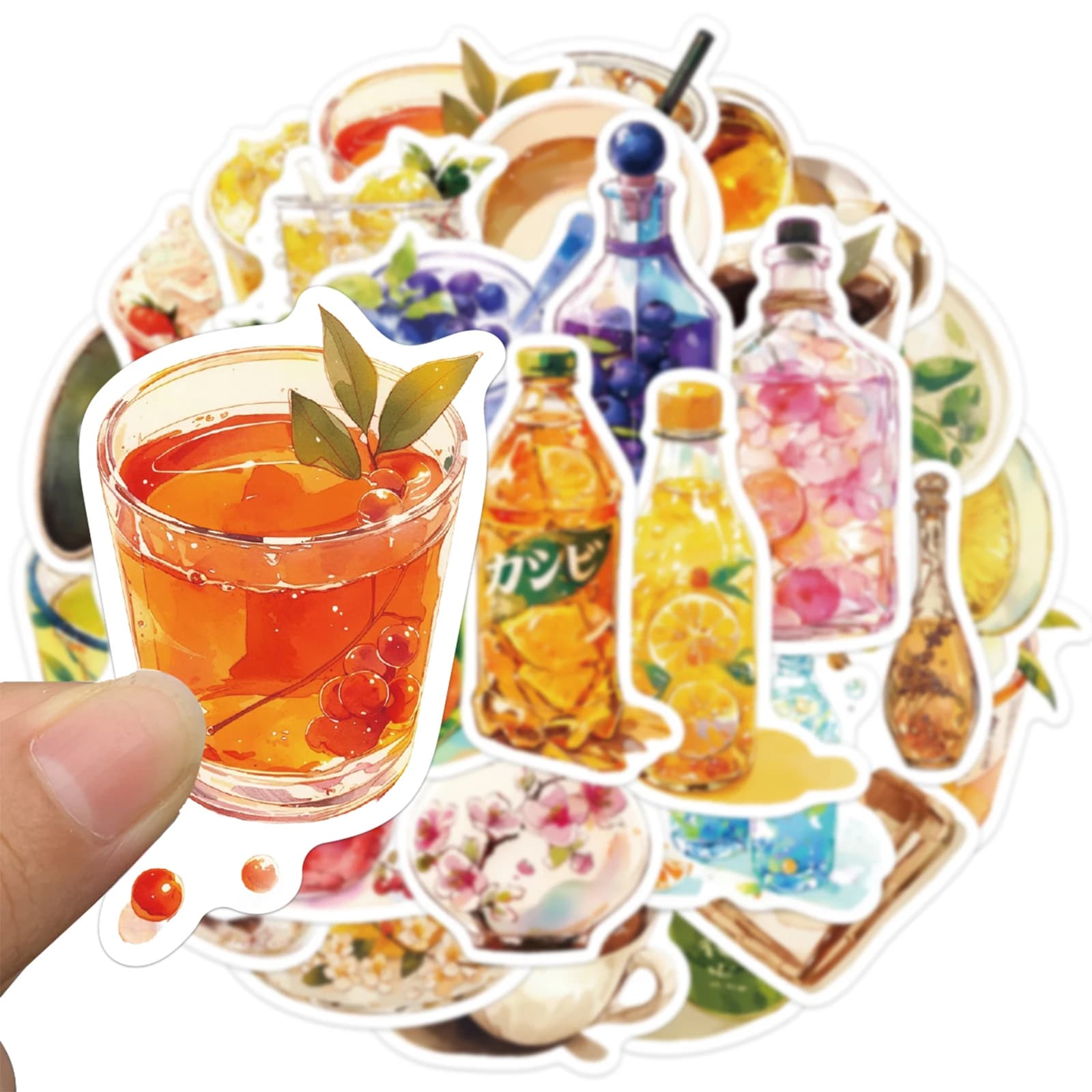 30 pezzi serie Drink Shop adesivi fai da te squisito stile Ins frutta tè caffè piccolo modello di bevande fresche adesivo materiale per notebook