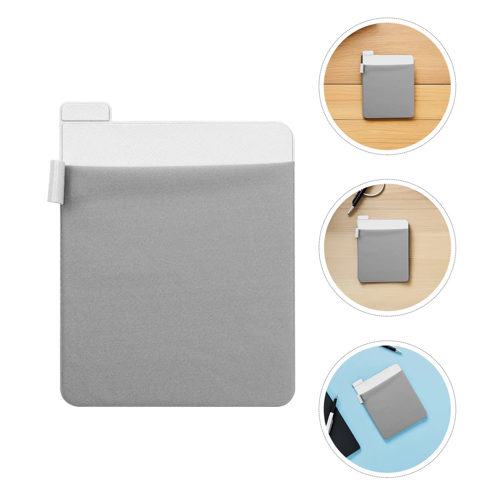 Borsa portaoggetti autoadesiva per mouse, tablet e laptop, organizer elastico e estensibile per penna stilo, cavo USB, casa