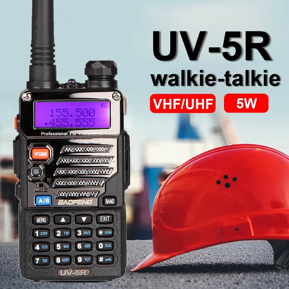 1/2PCS Baofeng UV-5R Walkie Talkie a Doppia Banda ad Alta Potenza a Lungo Raggio 128CH VHF UHF 5W uv5r Radio Portatile Bidirezionale per Caccia