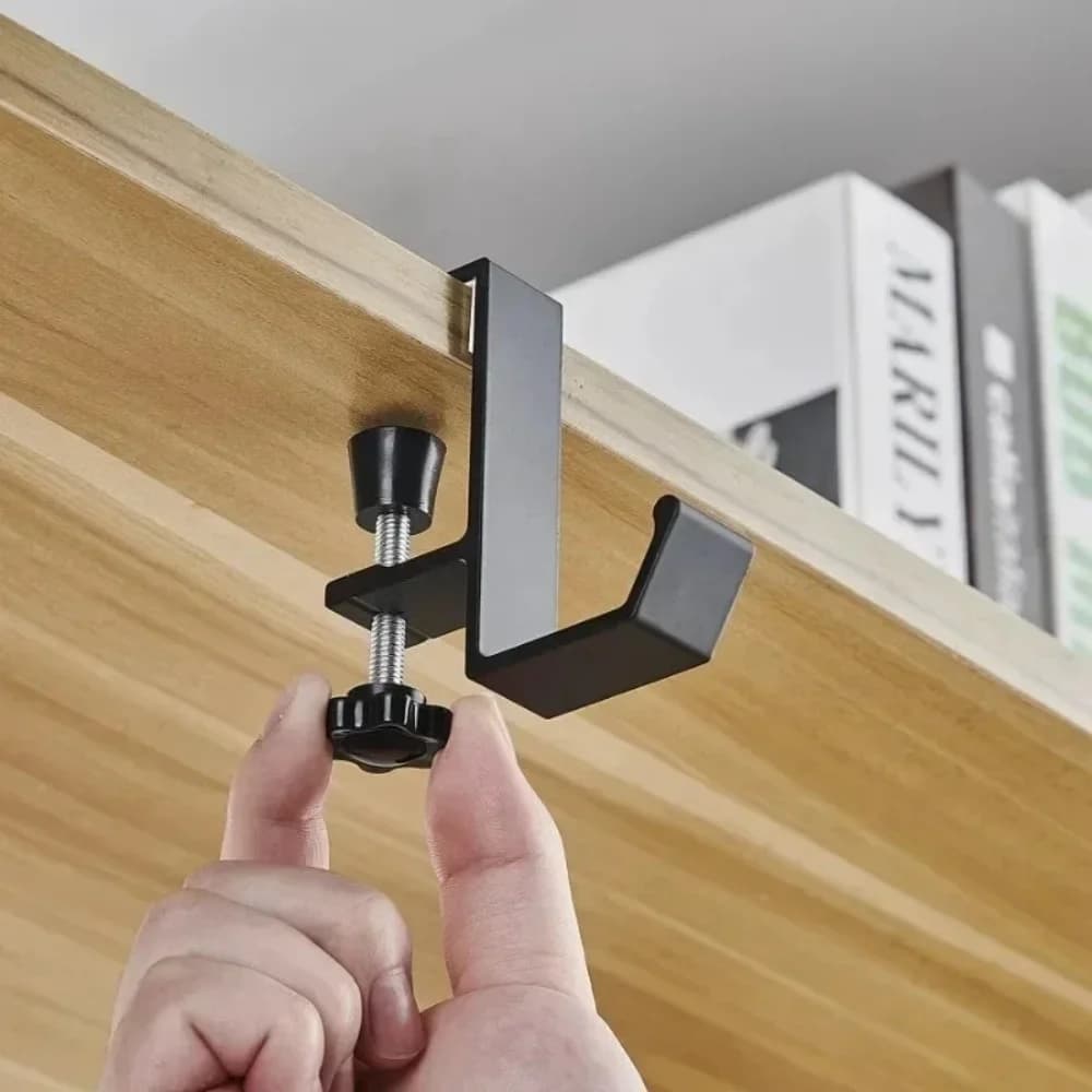Punch-free Adjustable Desk Edge Hook Hanging Holder Headphones Stand For Game Headset Backpack Bag Home Office Desktop Organizer