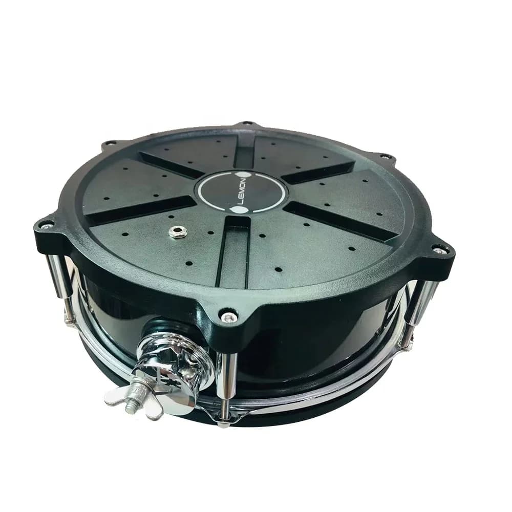 Pad per batteria elettronica in legno a doppia zona da 12 pollici con testa in mesh, supporto per tom, asta e morsetto