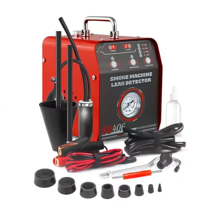 SD406 Dual Mode 12V Analizzatore di motori per auto Macchina del fumo automobilistica Rilevatore di perdite Tester di manometro regolabile per tubi per auto