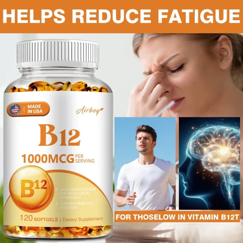 Vitamin B12 1000mcg - Food supplement to support energy metabolism, mental clarity and nervous system health