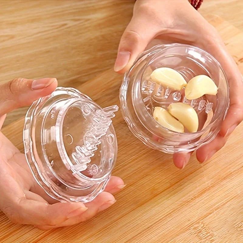 Frantoio per aglio portatile manuale da 1/2 pezzi - Gadget da cucina twist per schiacciare aglio e zenzero, facile da usare e pulire