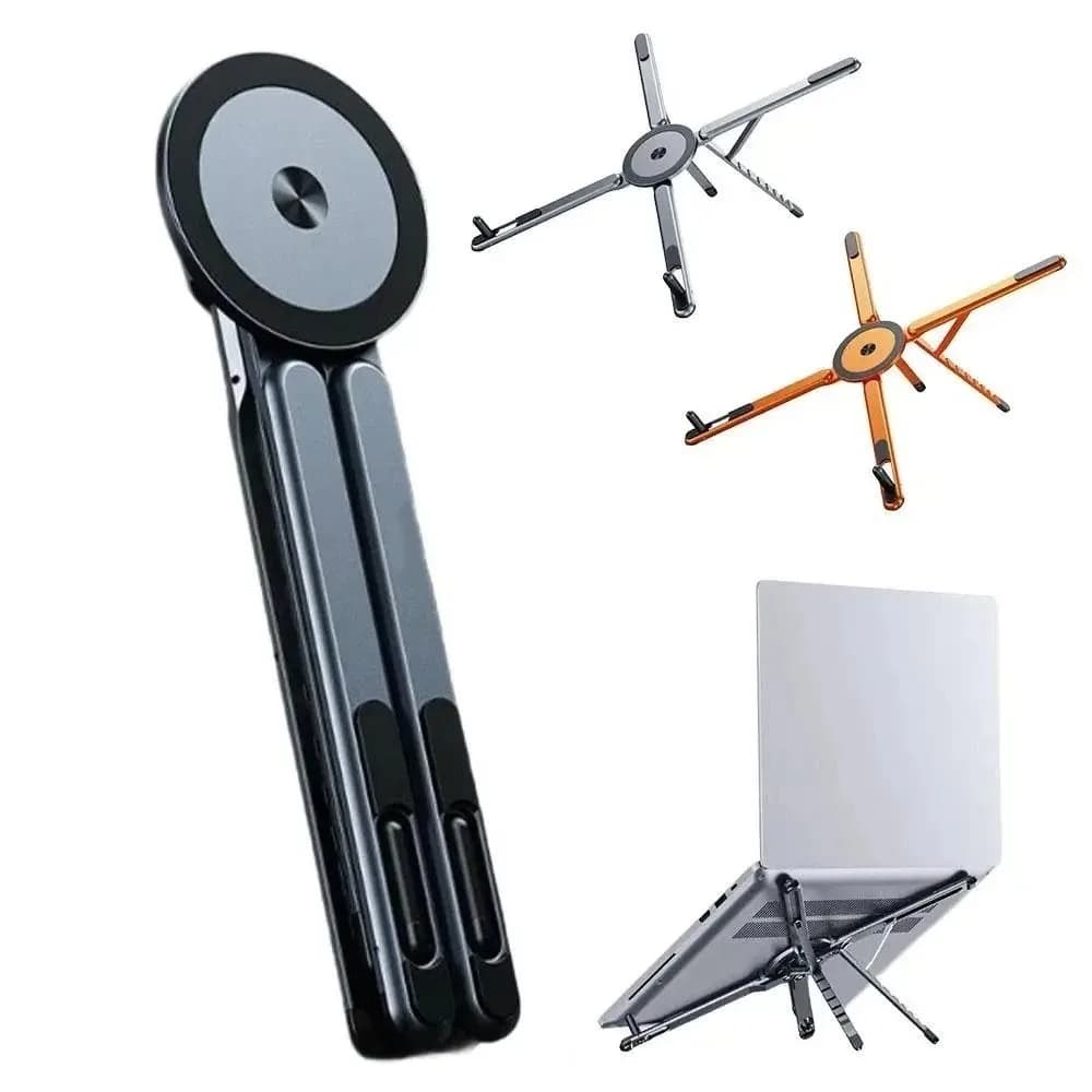 Premium Aluminum Alloy Magnetic Phone Stand Sturdy Structure Hollow Out Design Portable Tablet Stand Foldable Design
